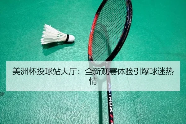 美洲杯投球站大厅：全新观赛体验引爆球迷热情（letou）